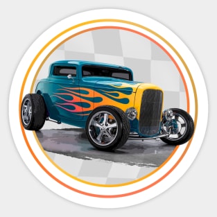 1930 Ford Coupe Hot Rod Sticker